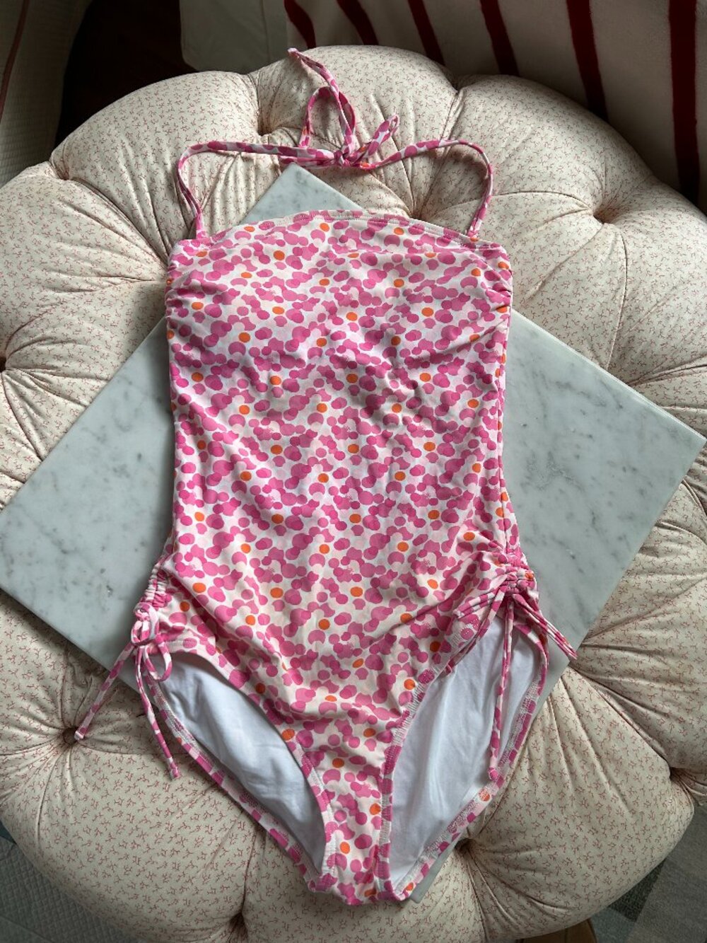Lilly Pulitzer One-Piece Swimsuit with Detachable Strap Pink Confetti Size 8